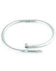 Spijker armband Zilver