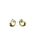 Elegant 18 carat gold bubble loop earrings, a perfect choice for everyday wear. The earrings are modern, elegant, design, luxury, chic. by Brendoe at Design On Earth