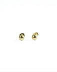 earring with a minimalist gold ball, perfect for both casual and formal looks.