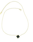 timeless necklace with a black clover, perfect as a luxury accessory