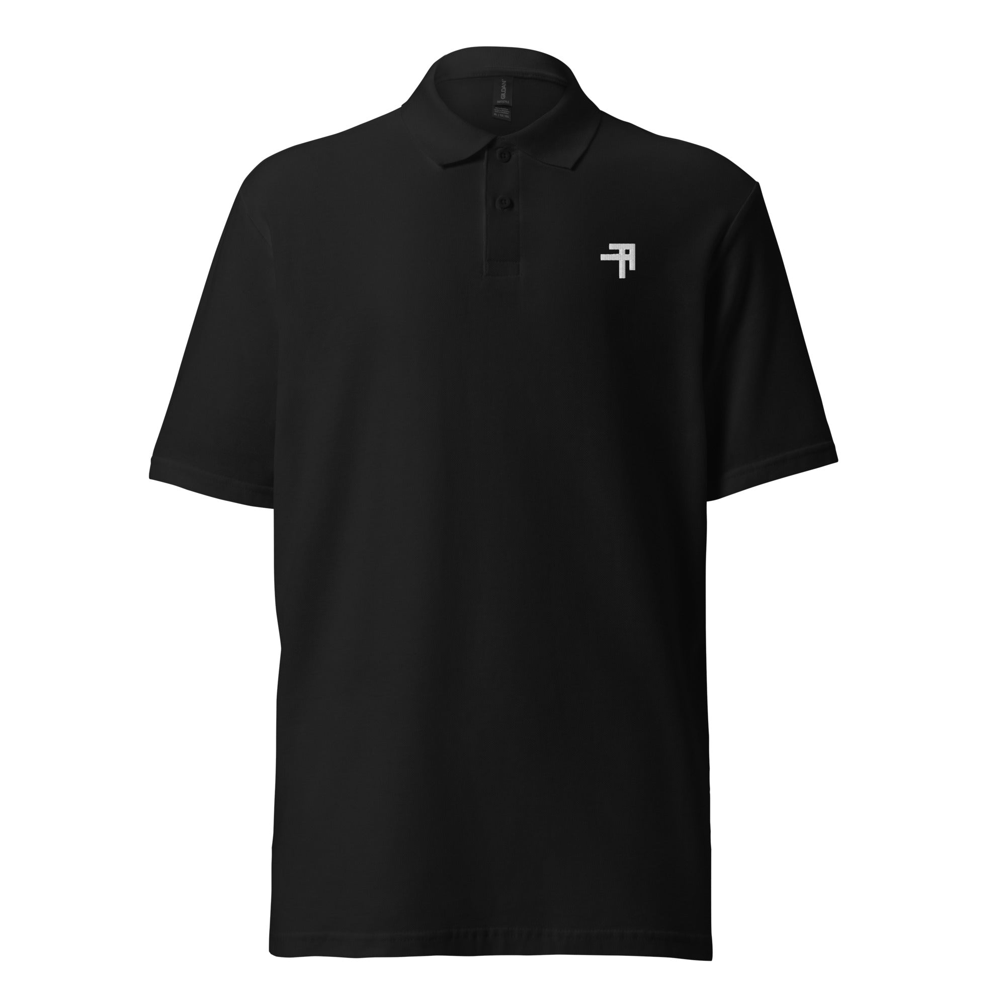 Black unisex polo shirt sport shirt