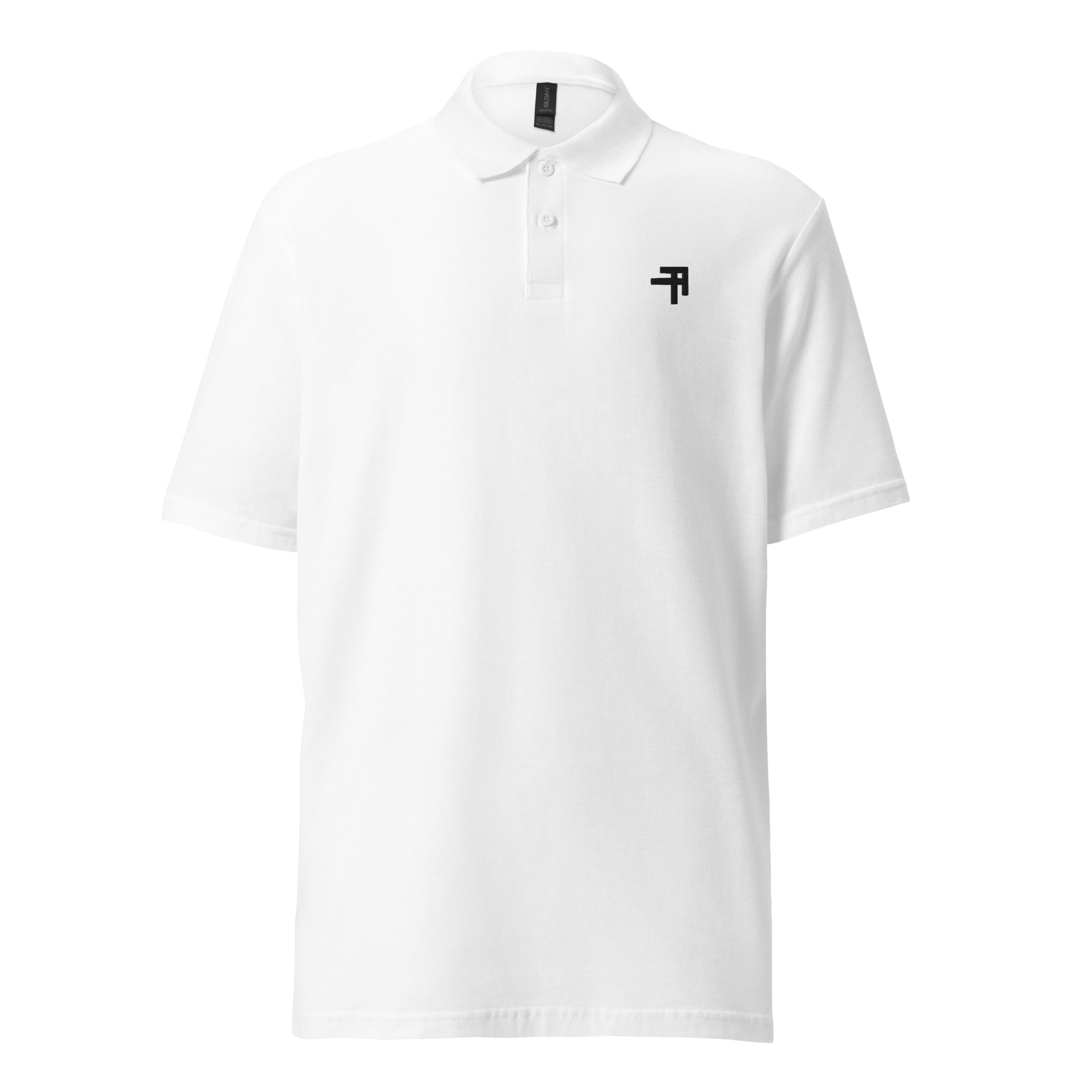 Unisex Organic Cotton Embroidered Logo white Polo Shirt Classic and Sustainable Fashion