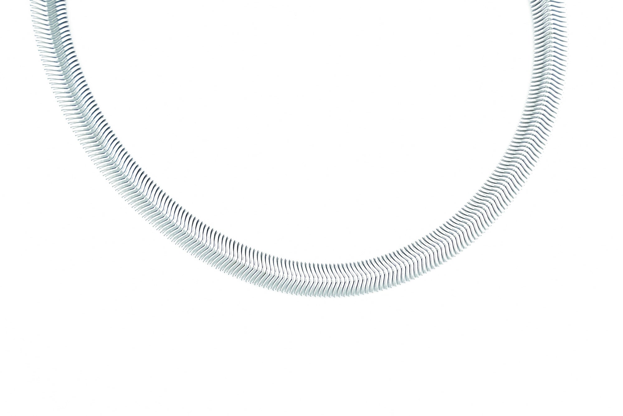 egyptian snake necklace in silver
