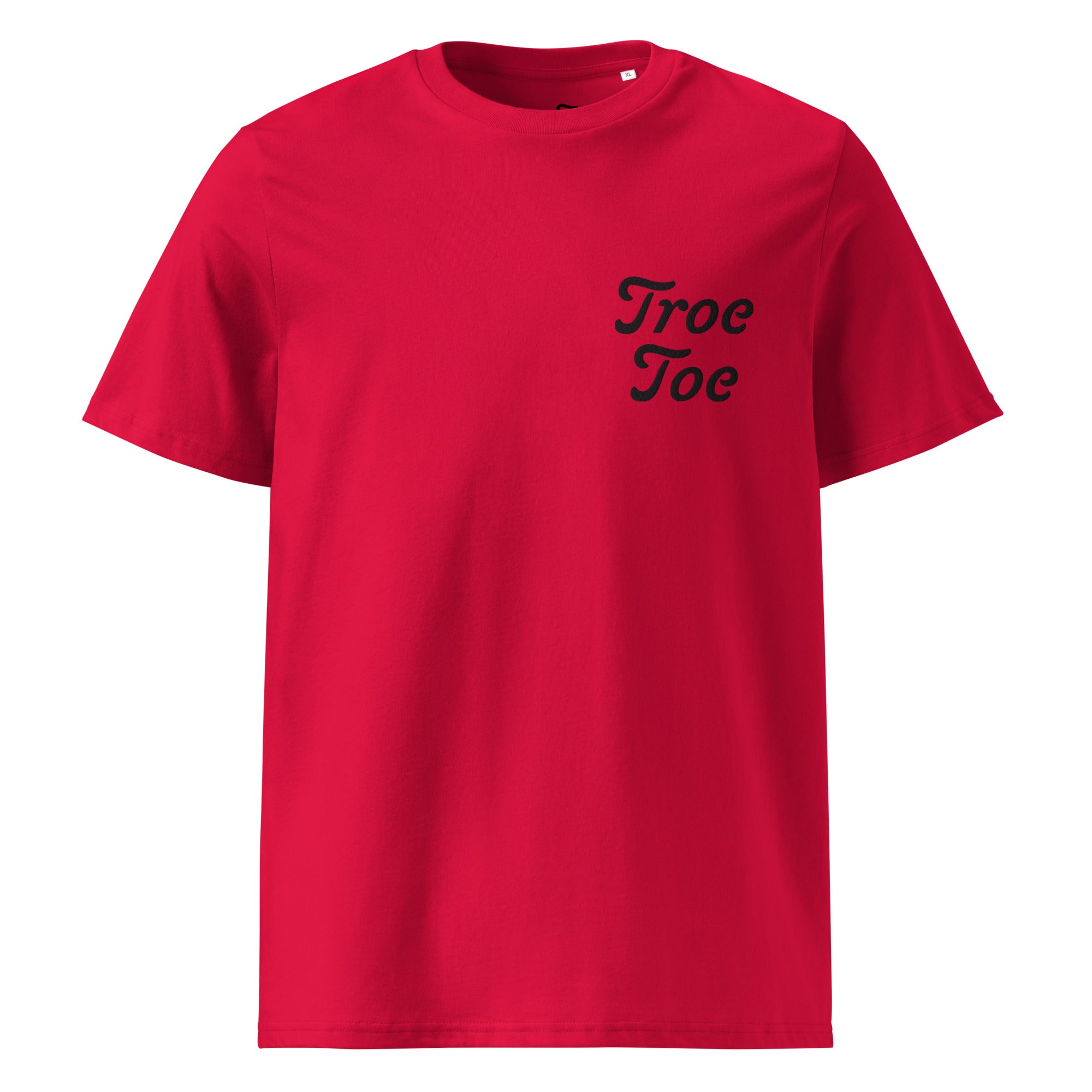 t-shirt red cotton unisex top for men and woman